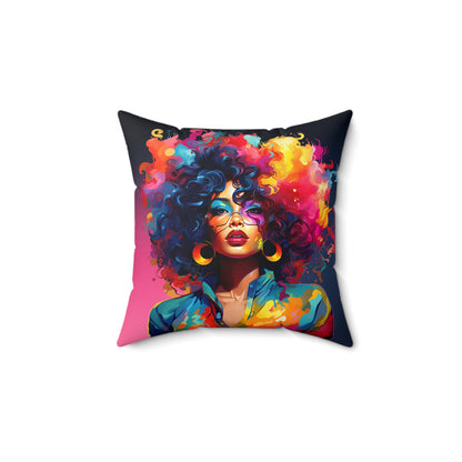 Rainbow Diva African American Pillow