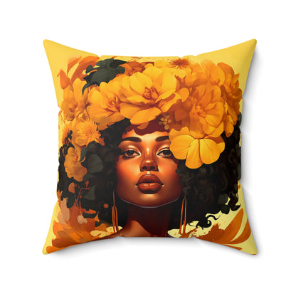 Happy Color African American Pillow