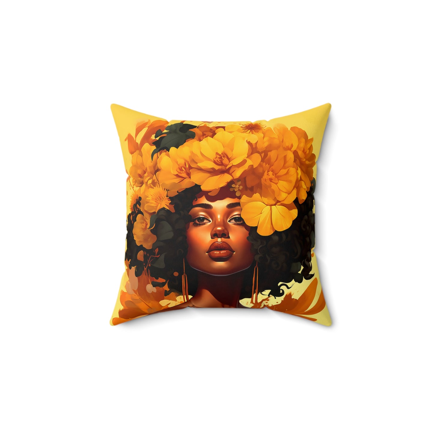 Happy Color African American Pillow