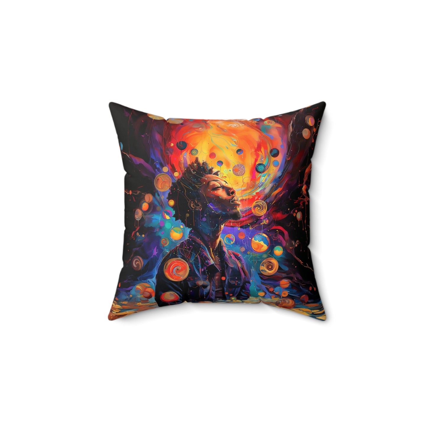 Out Of This World Abstract African American Pillow