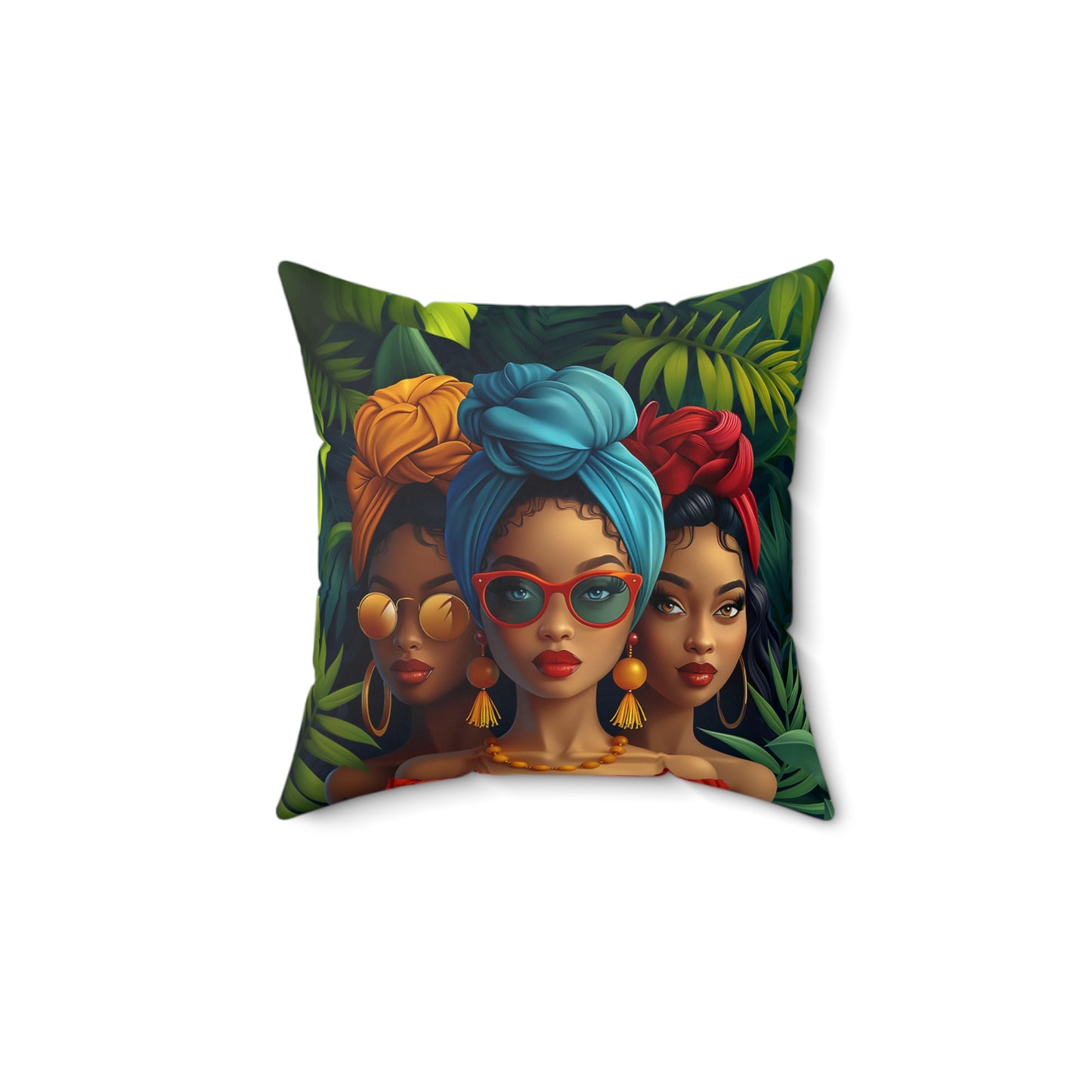 Melanin Tropics African American Pillow