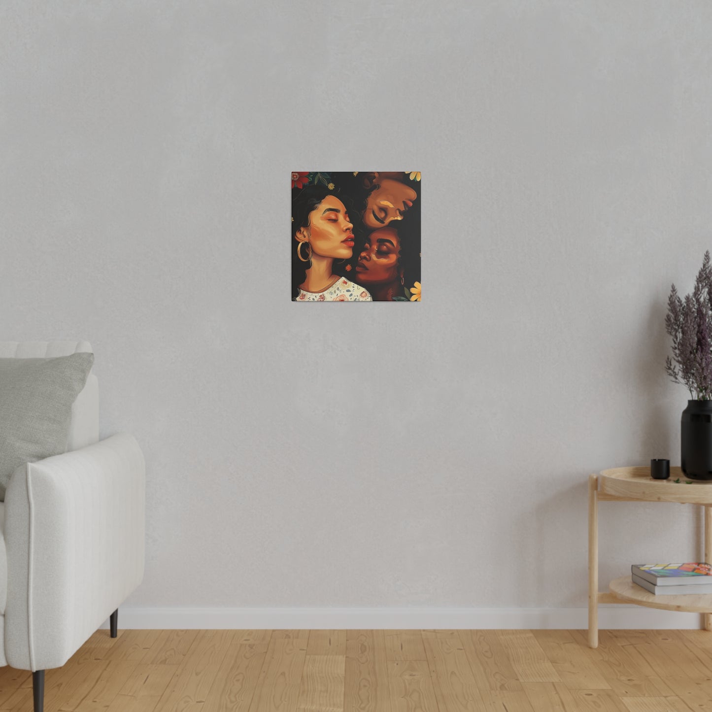 Melanin Chic Women Abstract African American Canvas Art