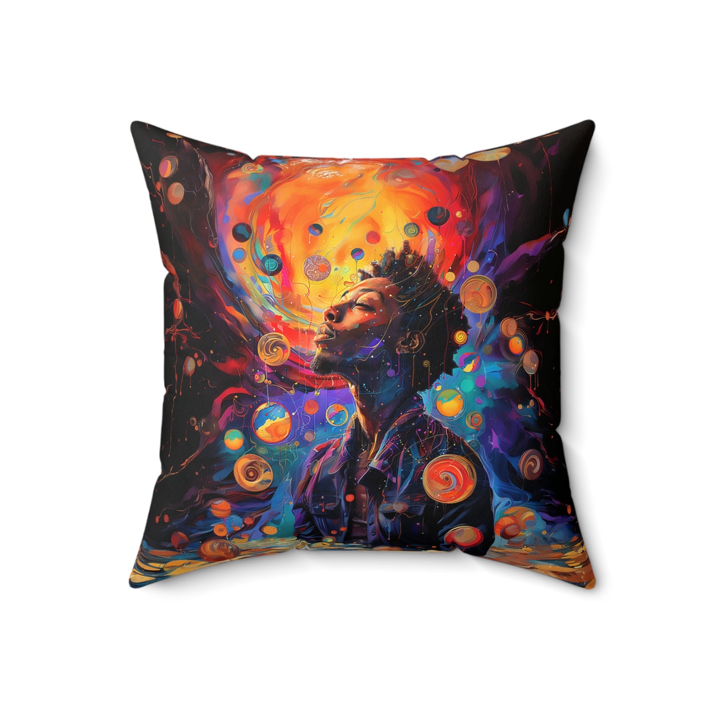 Out Of This World Abstract African American Pillow