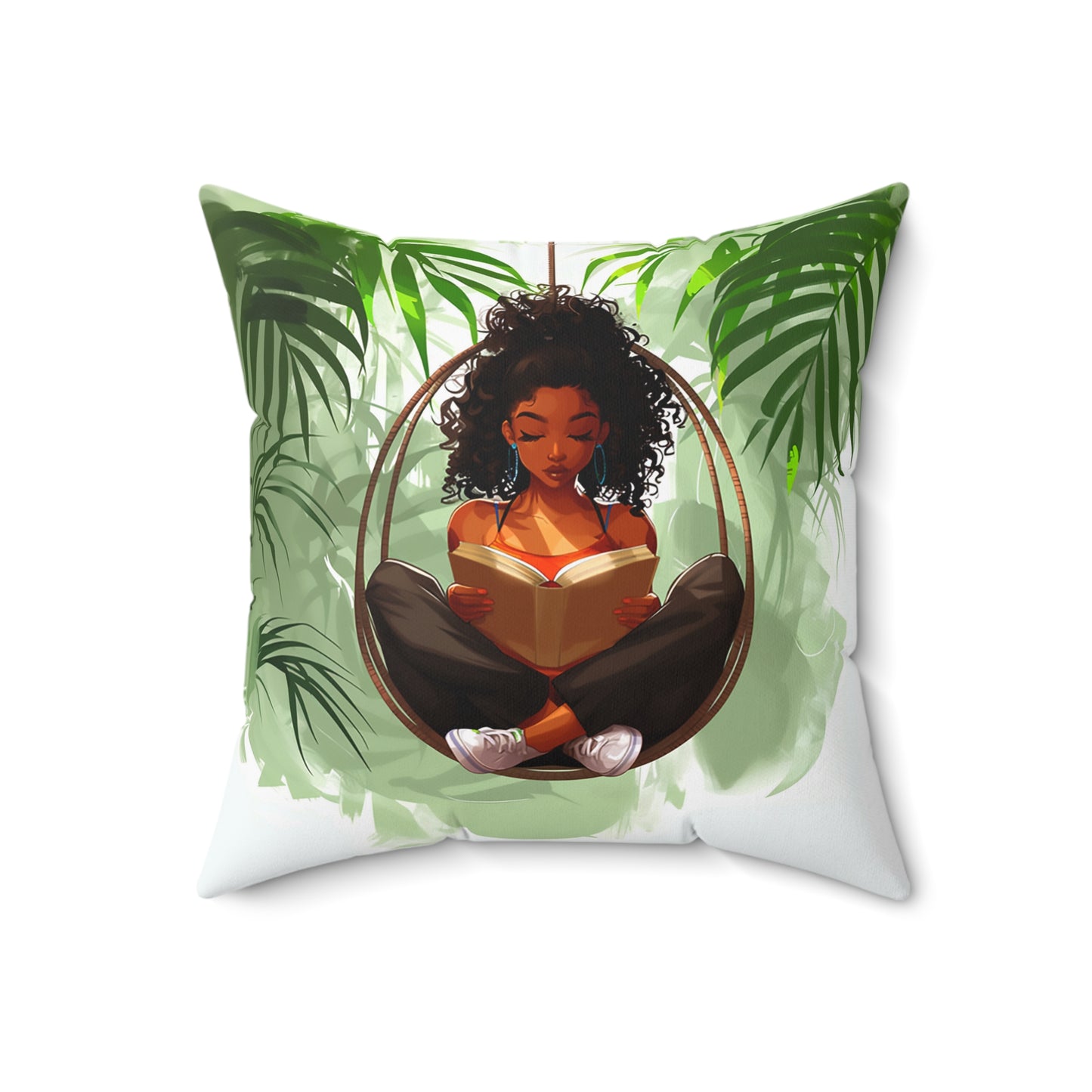 Book Lover African American Pillow