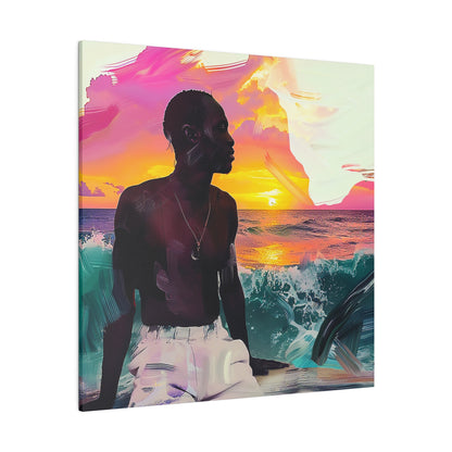 Out At Sea African American Canvas Art