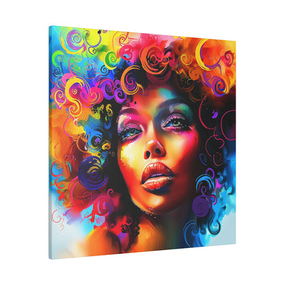 Colorful Beauty African American Canvas Art