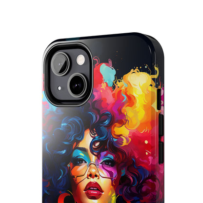 Rainbow Diva Phone Case, iPhone 14, iPhone 13, iPhone12 Phone Case, African American Phone Case, Black Girl Gift, Melanin Phone Case