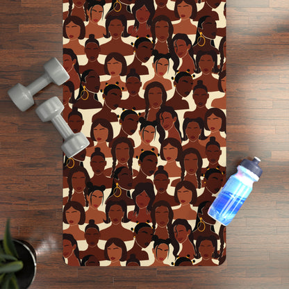 Melanin Girls Yoga Mat, African American Pilates Yoga Mat, Pilates Mat, Black Girl Workout Mat, Gift for Black Women