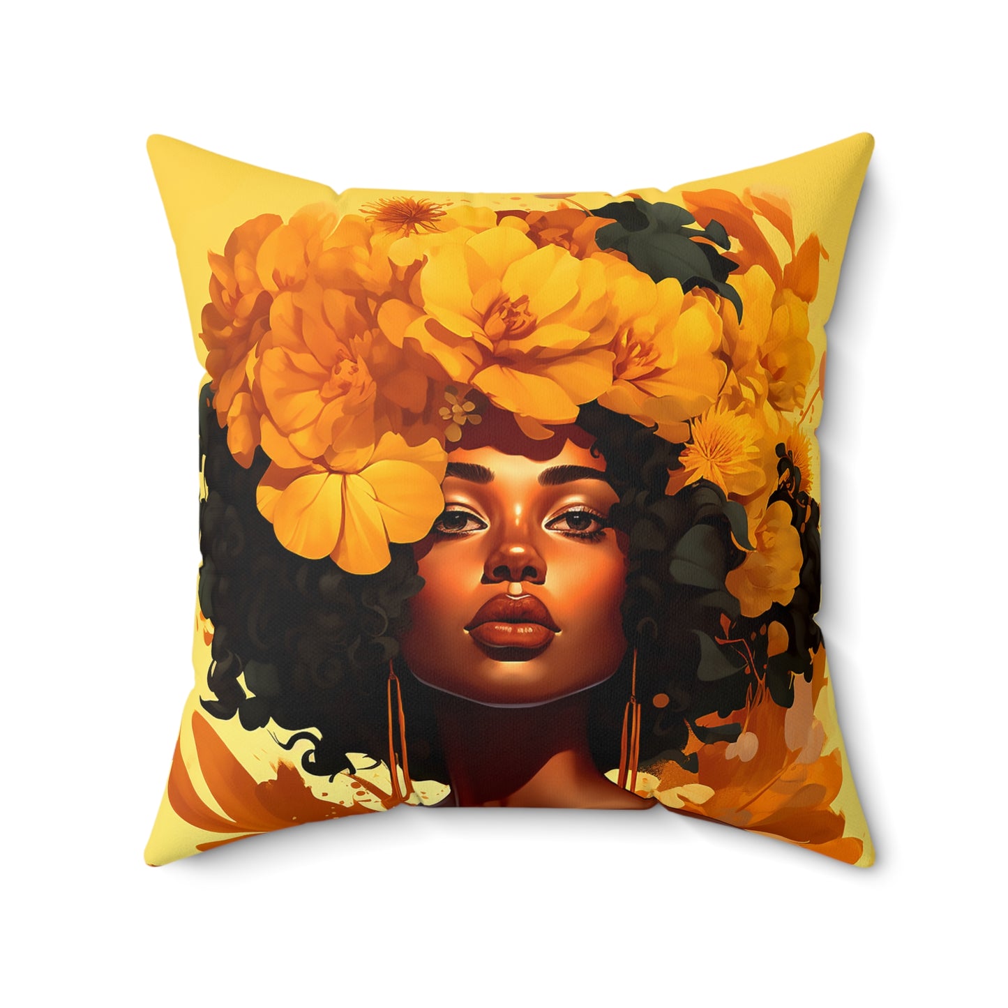 Happy Color African American Pillow