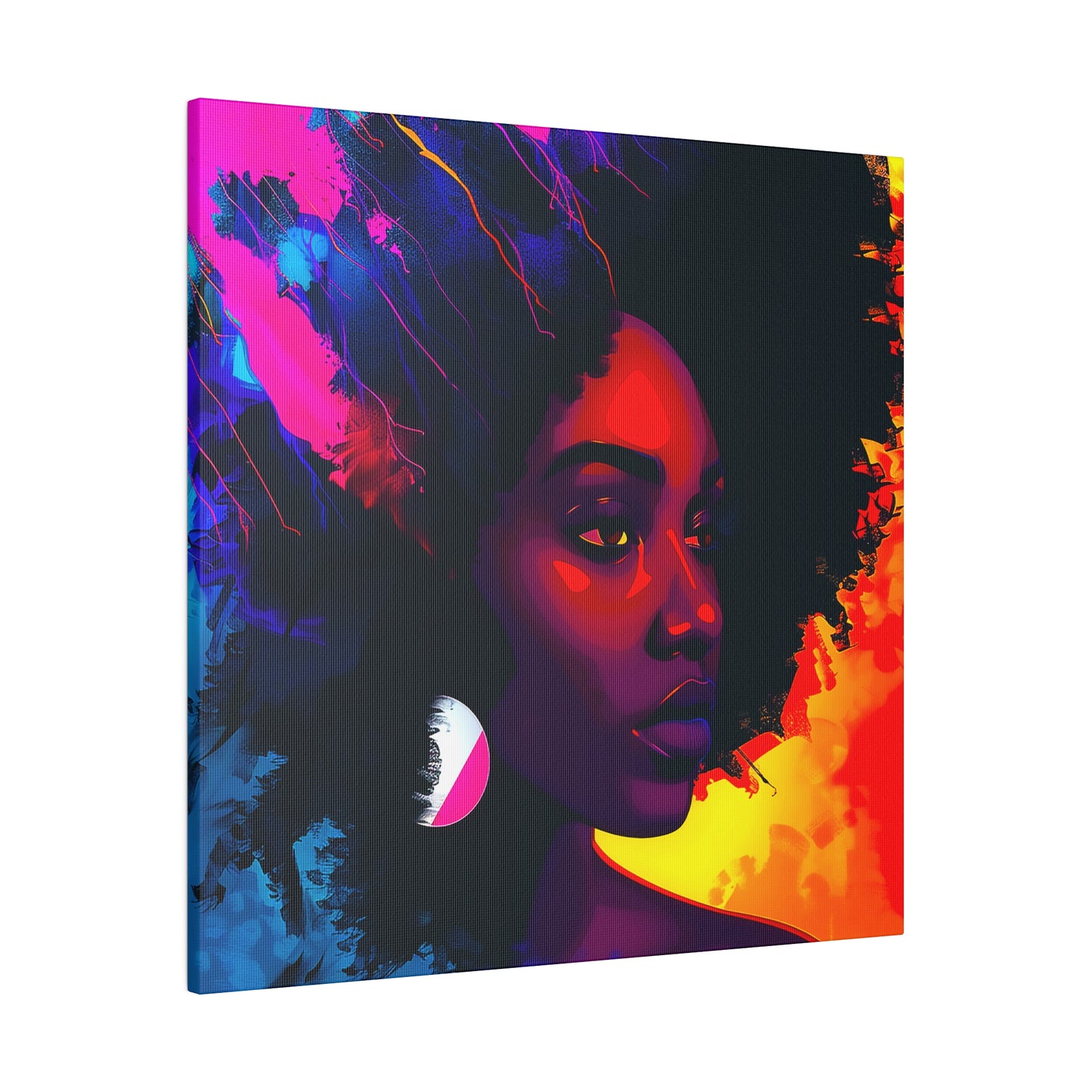 Afro Beauty African American Canvas Art