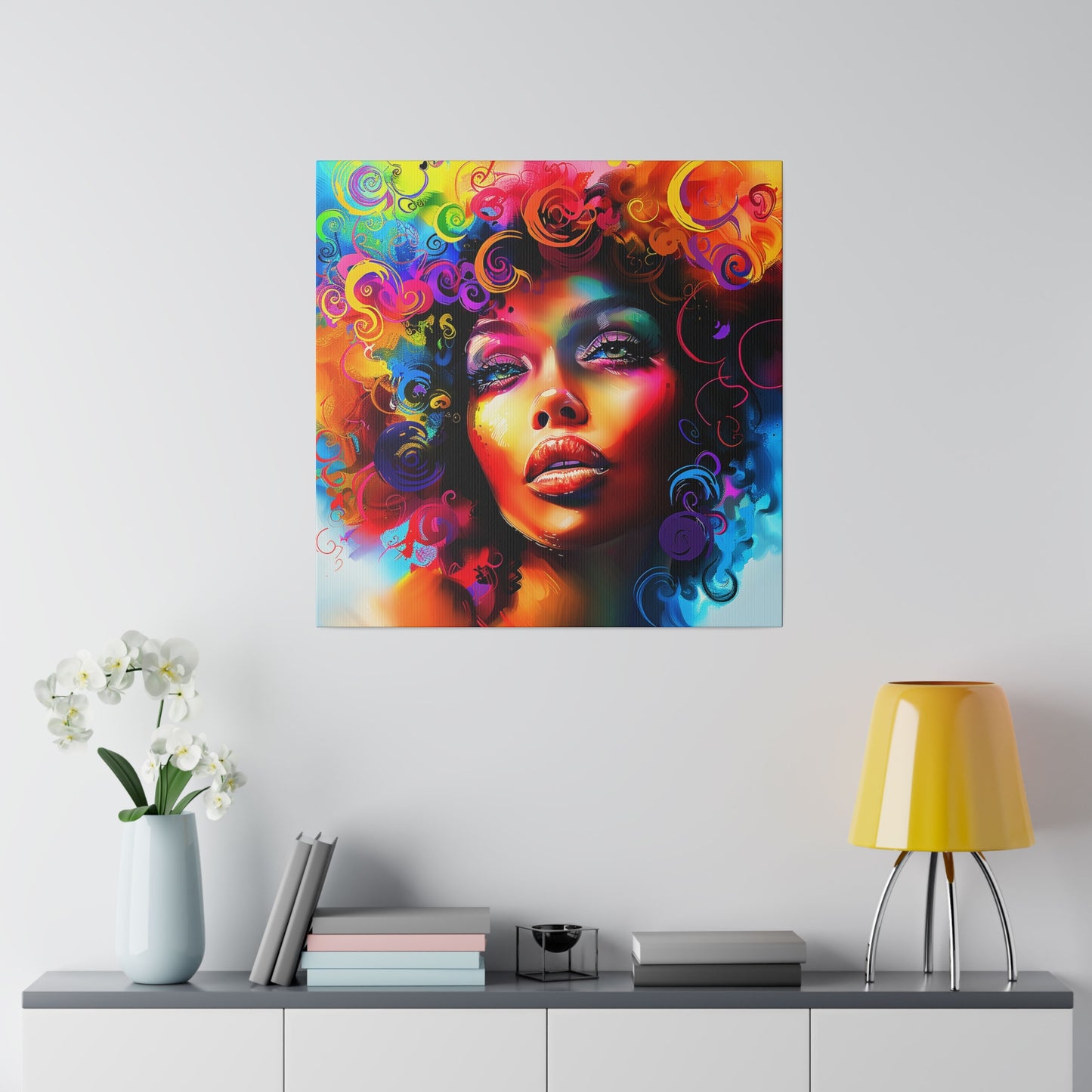 Colorful Beauty African American Canvas Art