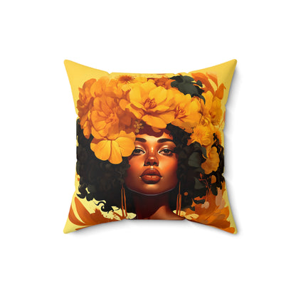 Happy Color African American Pillow