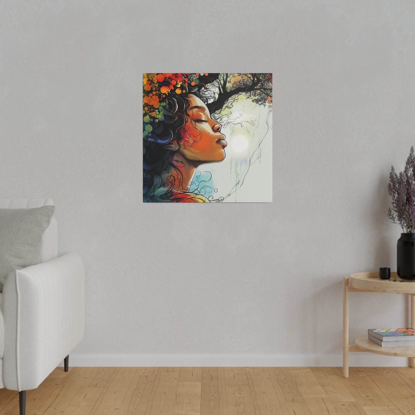 Nature Woman African American Canvas Art