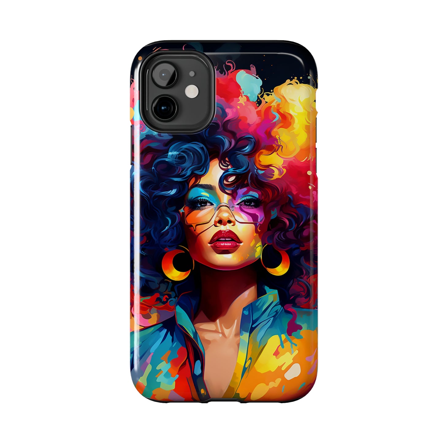 Rainbow Diva Phone Case, iPhone 14, iPhone 13, iPhone12 Phone Case, African American Phone Case, Black Girl Gift, Melanin Phone Case