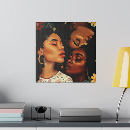 Melanin Chic Women Abstract African American Canvas Art