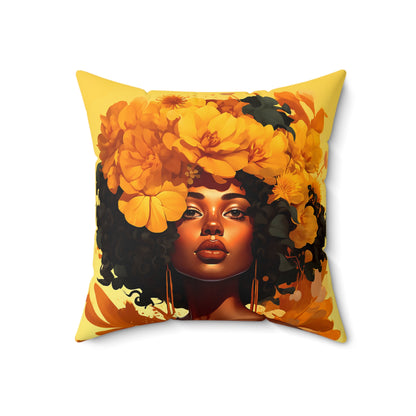 Happy Color African American Pillow