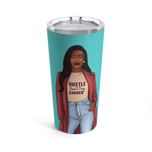 Hustle Hard African American Tumbler 20oz