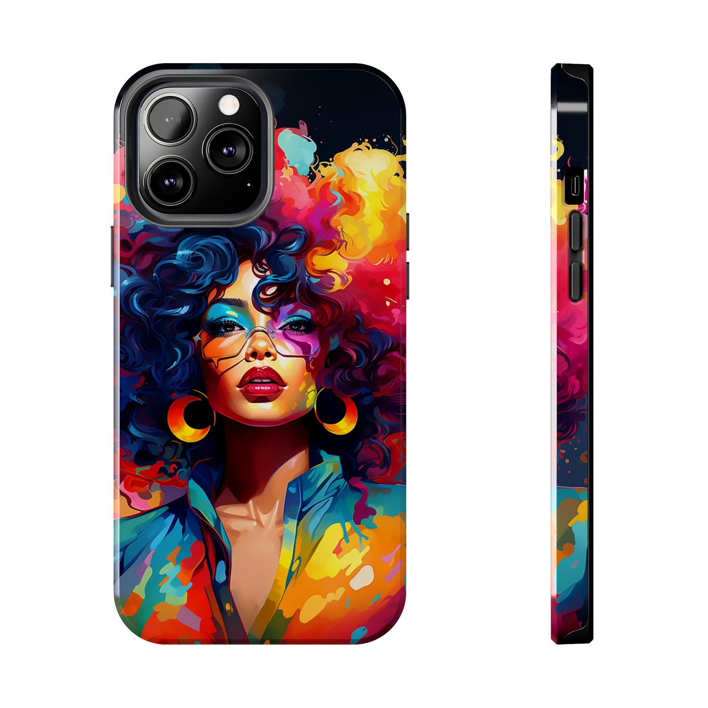 Rainbow Diva Phone Case, iPhone 14, iPhone 13, iPhone12 Phone Case, African American Phone Case, Black Girl Gift, Melanin Phone Case