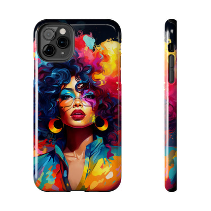 Rainbow Diva Phone Case, iPhone 14, iPhone 13, iPhone12 Phone Case, African American Phone Case, Black Girl Gift, Melanin Phone Case