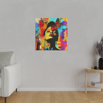 Butterfly Beauty African American Canvas Art