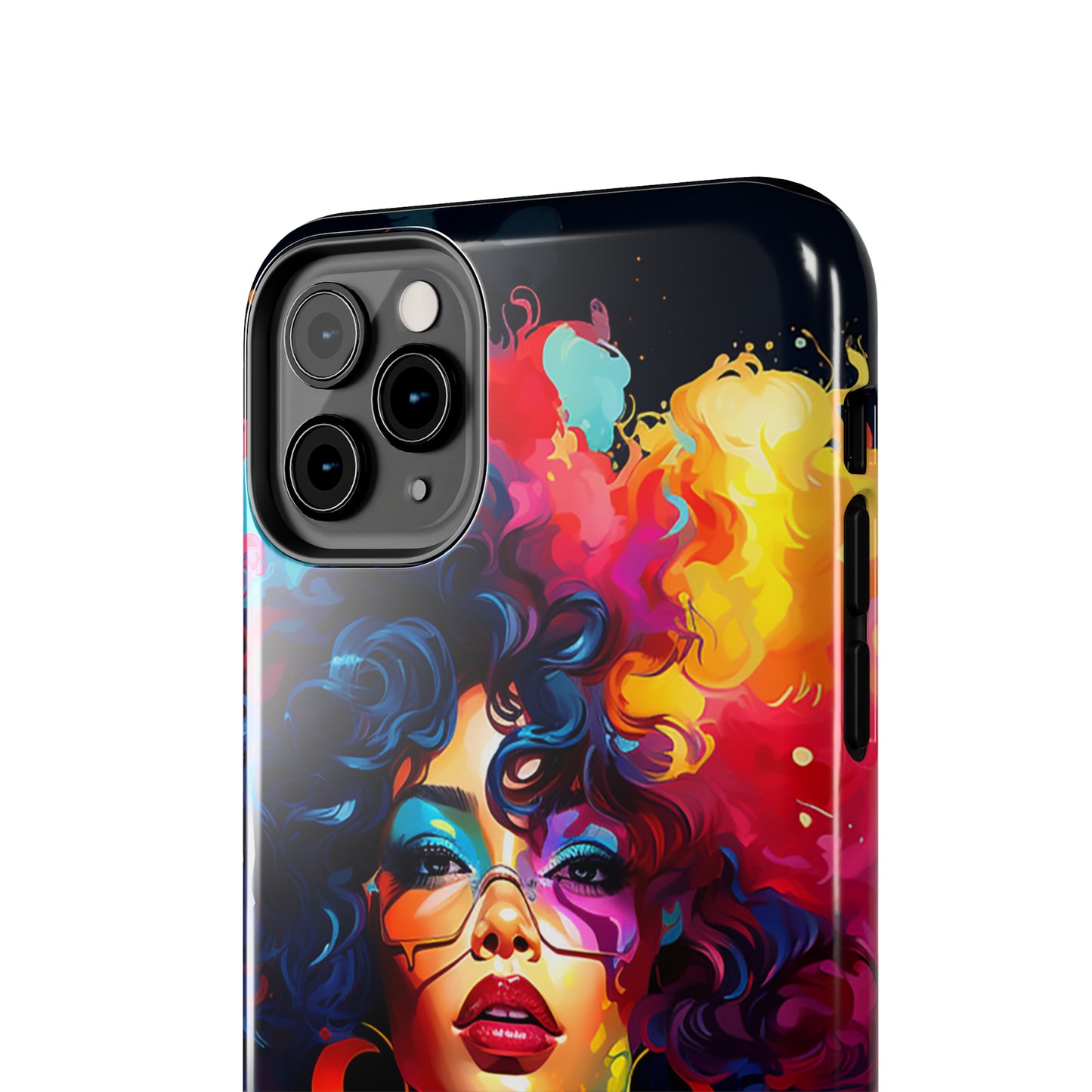 Rainbow Diva Phone Case, iPhone 14, iPhone 13, iPhone12 Phone Case, African American Phone Case, Black Girl Gift, Melanin Phone Case