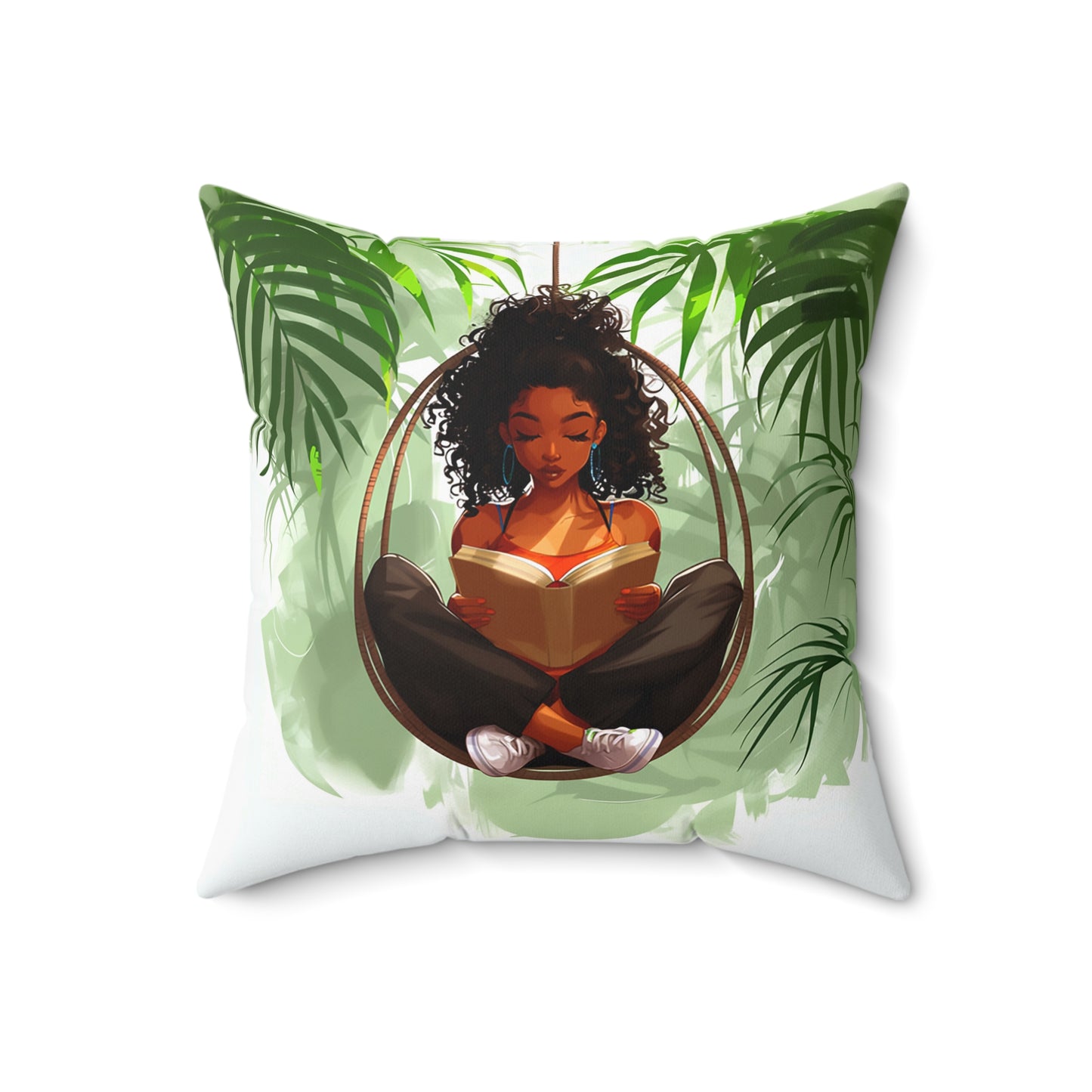 Book Lover African American Pillow