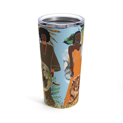 Into the Jungle African American Tumbler 20oz