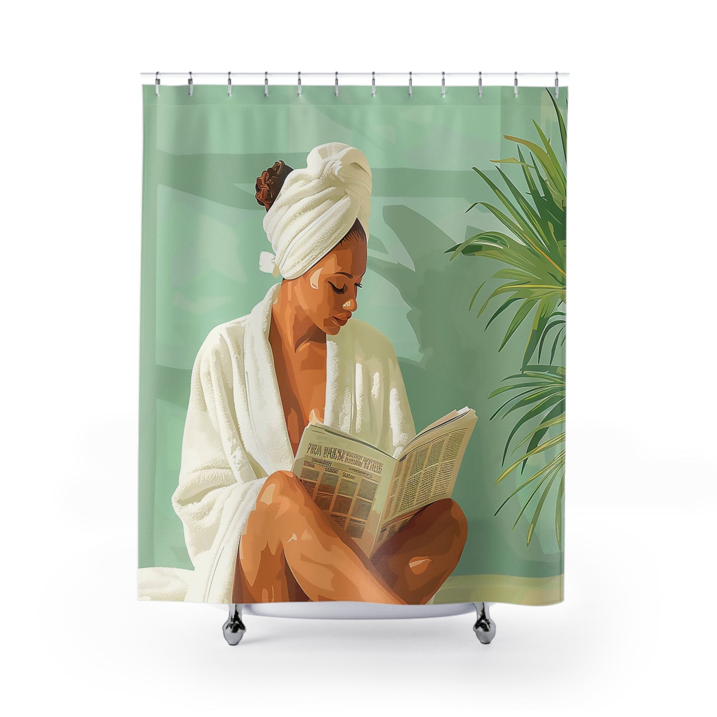 Self Care African American Shower Curtain