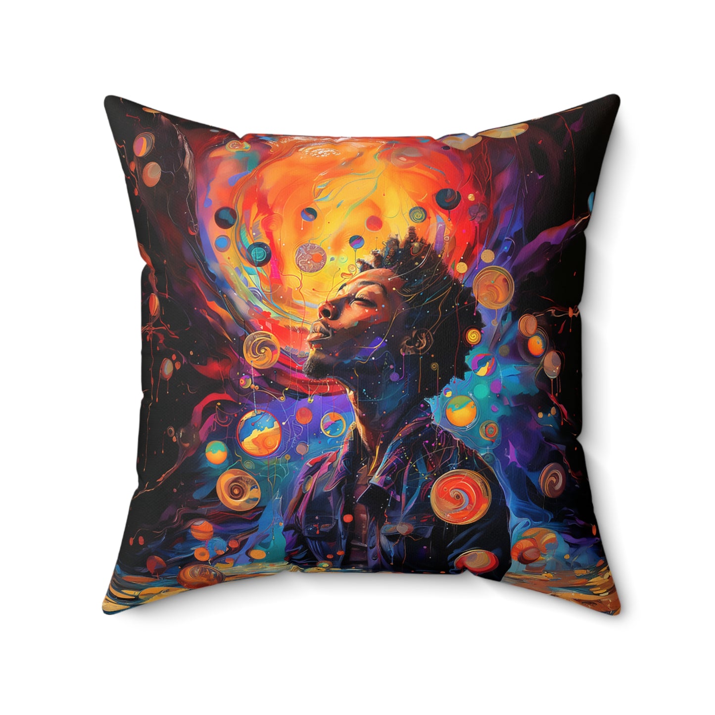 Out Of This World Abstract African American Pillow