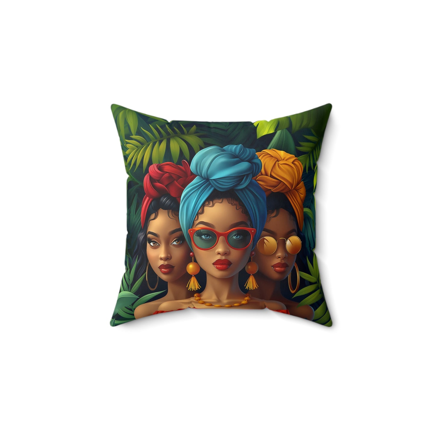 Melanin Tropics African American Pillow