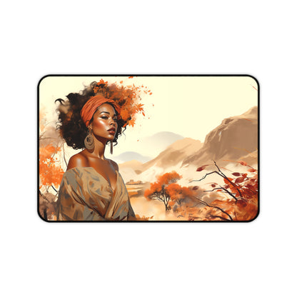 Serenity African American Desk Mat, Gaming Mouse Pad, Long Mouse Pad, Gift for Black Woman, Black Girl Mouse Pad