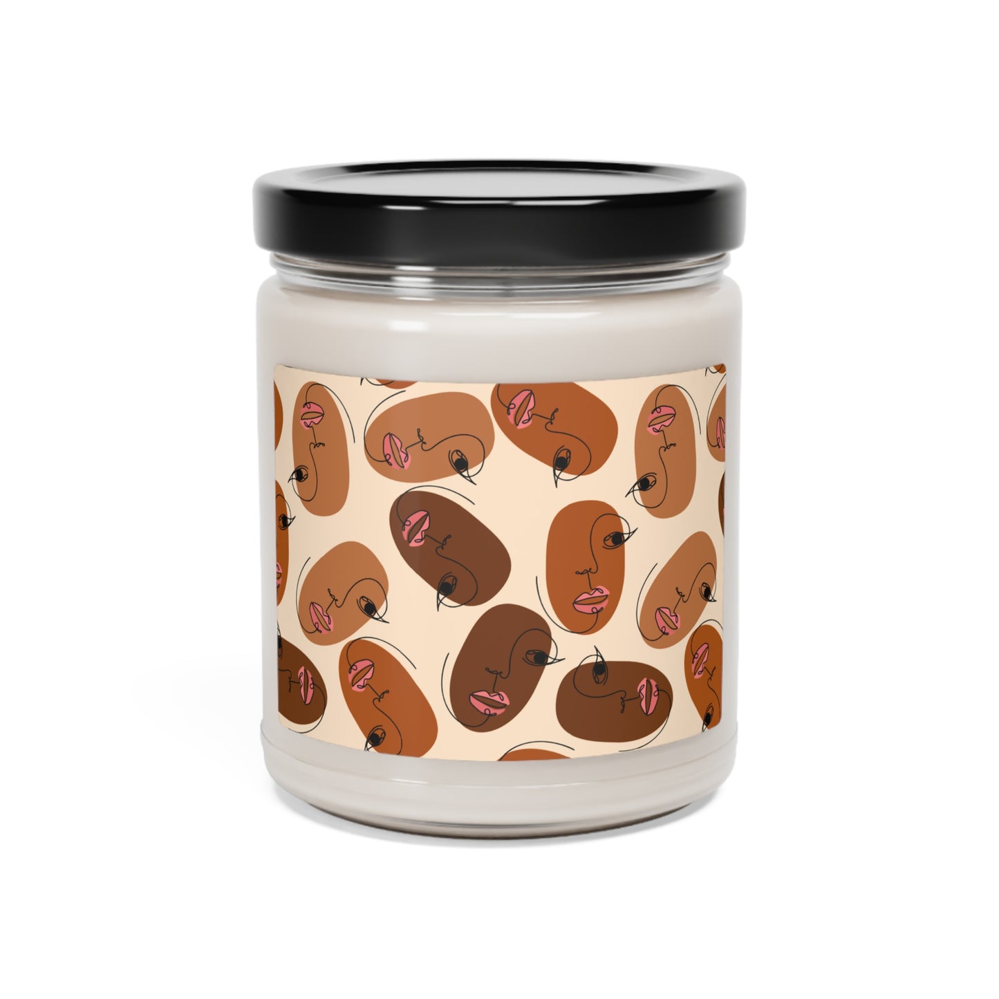 Brown Faces Scented Soy Candle, 9oz