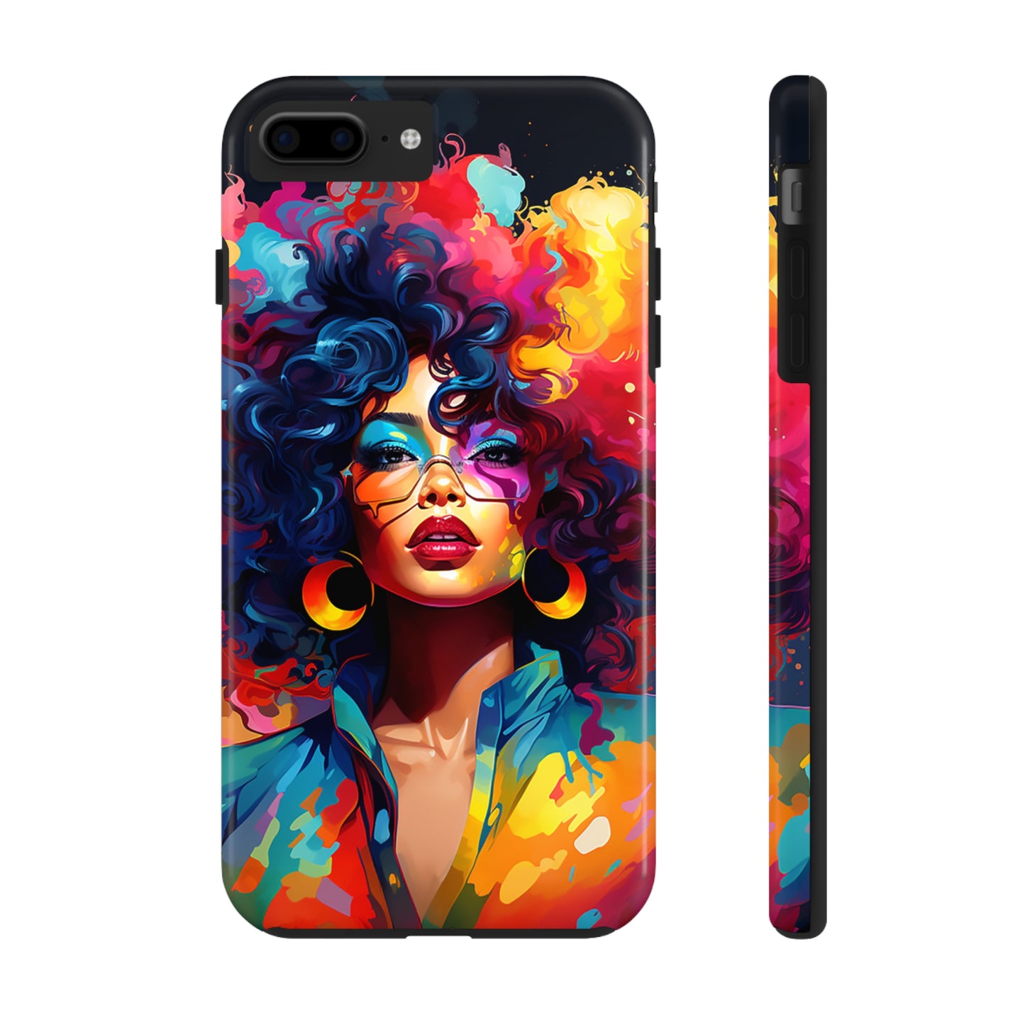 Rainbow Diva Phone Case, iPhone 14, iPhone 13, iPhone12 Phone Case, African American Phone Case, Black Girl Gift, Melanin Phone Case