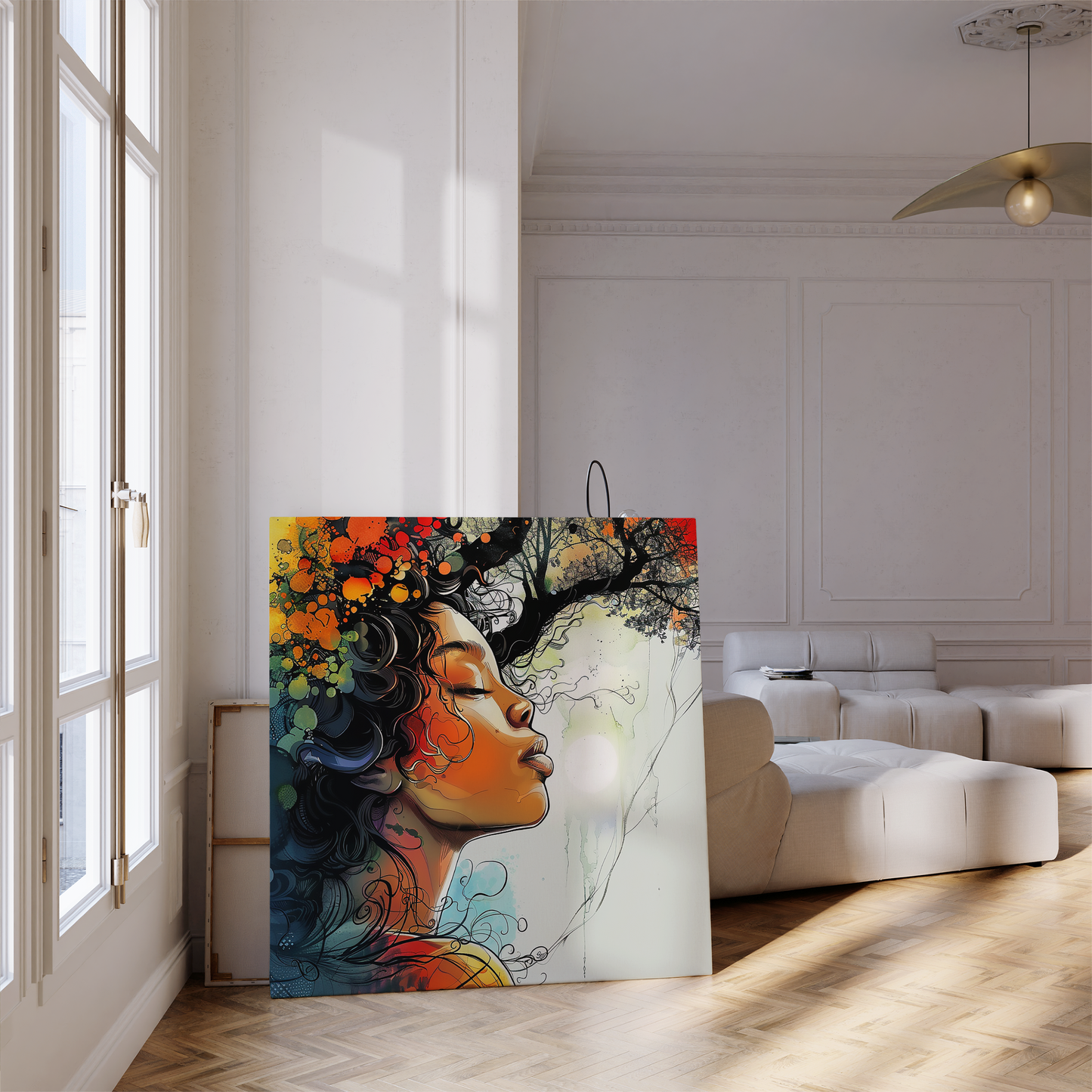 Nature Woman African American Canvas Art