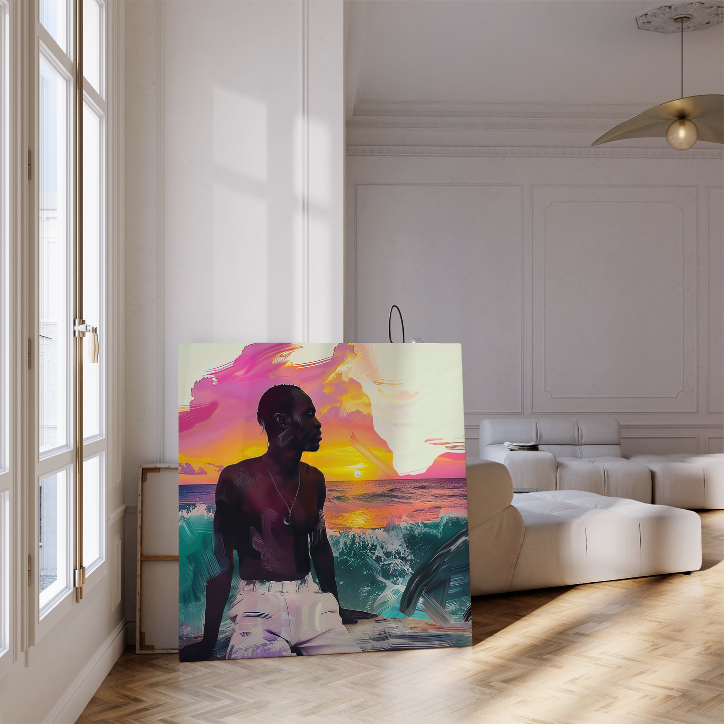 Out At Sea African American Canvas Art