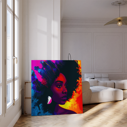 Afro Beauty African American Canvas Art