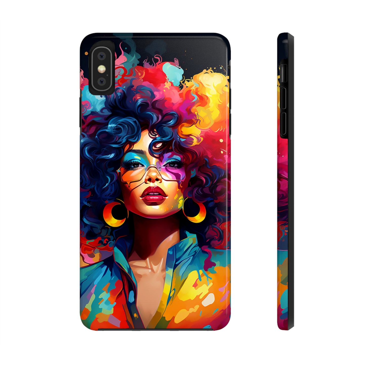 Rainbow Diva Phone Case, iPhone 14, iPhone 13, iPhone12 Phone Case, African American Phone Case, Black Girl Gift, Melanin Phone Case