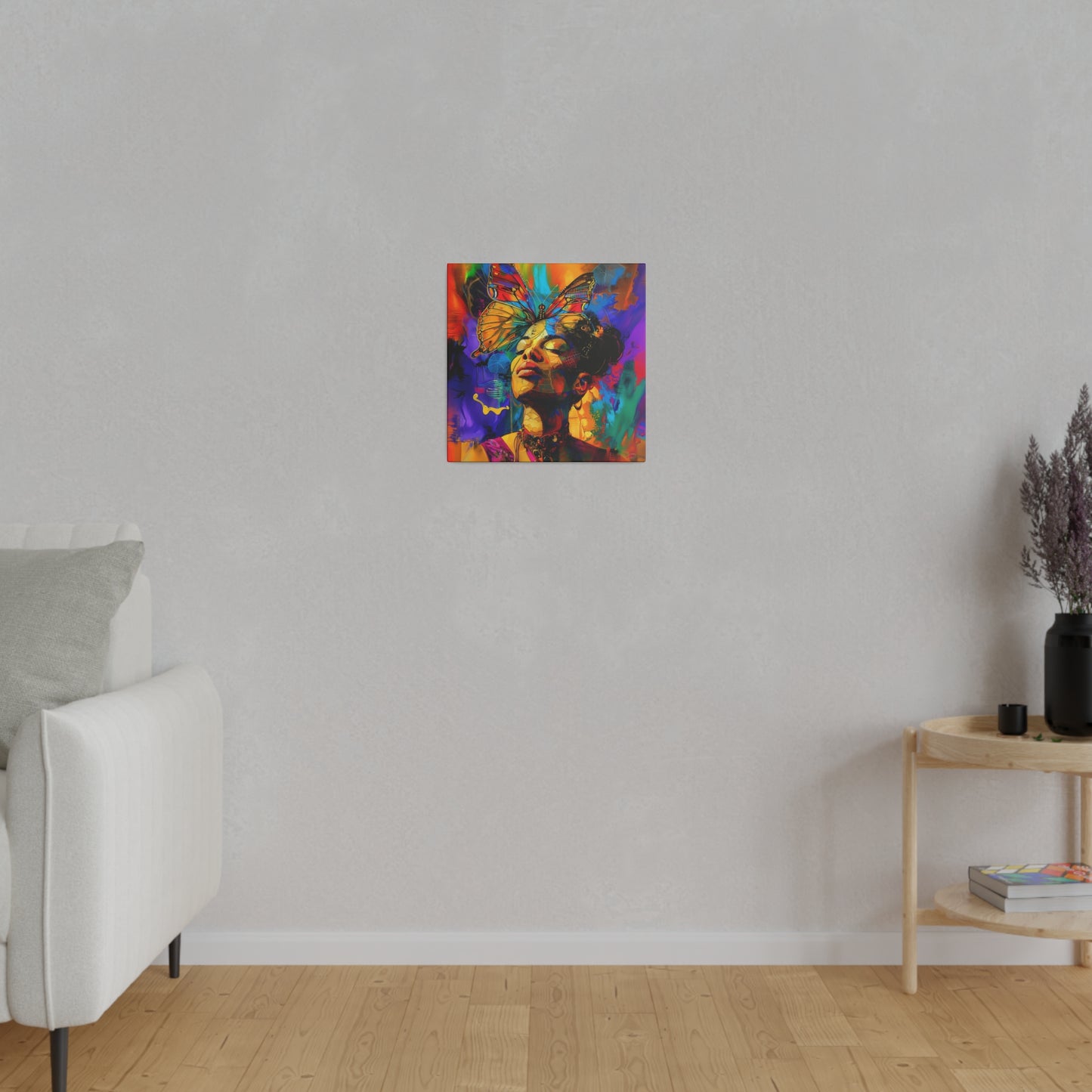 Butterfly Beauty African American Canvas Art