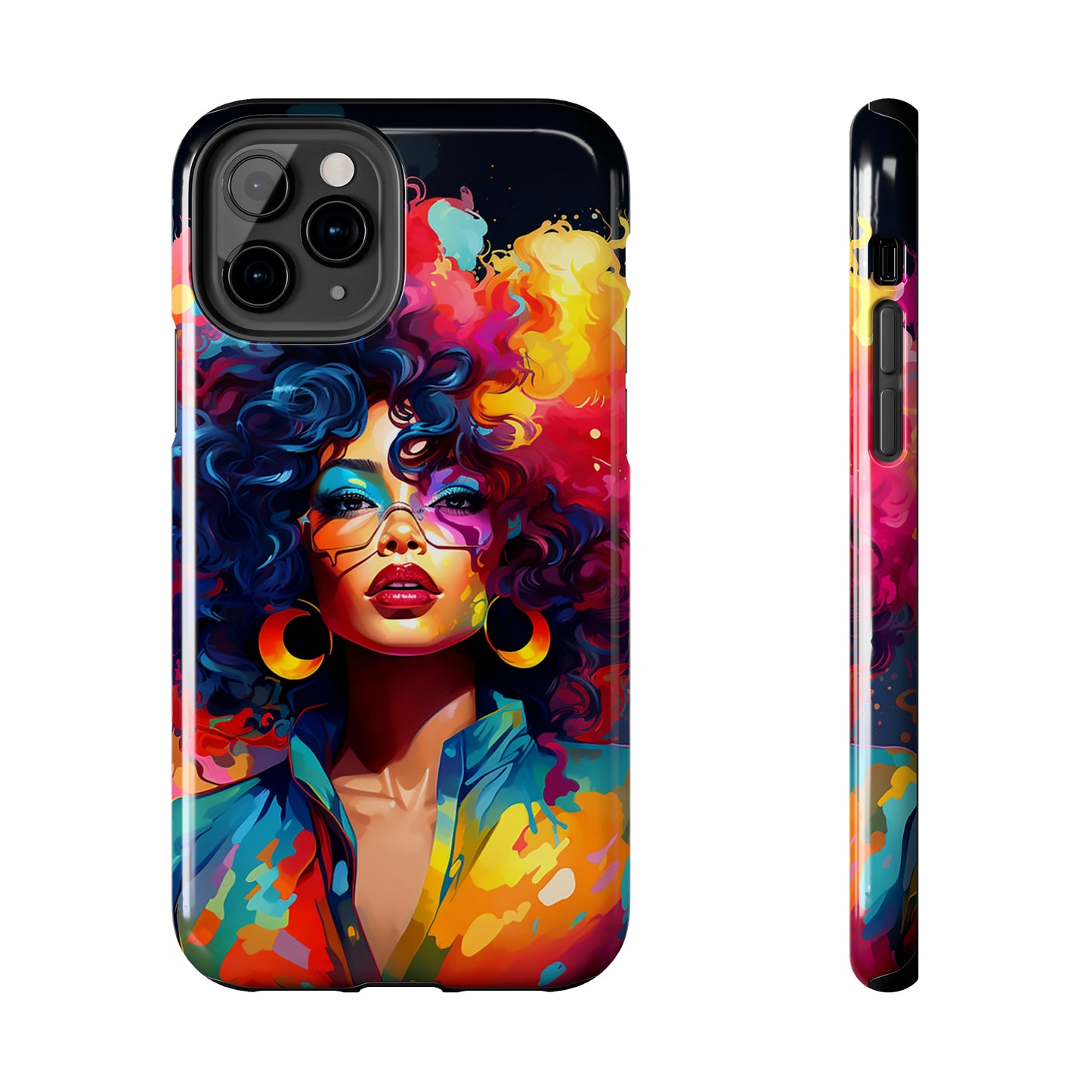 Rainbow Diva Phone Case, iPhone 14, iPhone 13, iPhone12 Phone Case, African American Phone Case, Black Girl Gift, Melanin Phone Case