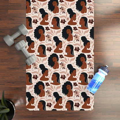 Melanin Beauties Yoga Mat, African American Pilates Yoga Mat, Pilates Mat, Black Girl Workout Mat, Gift for Black Women