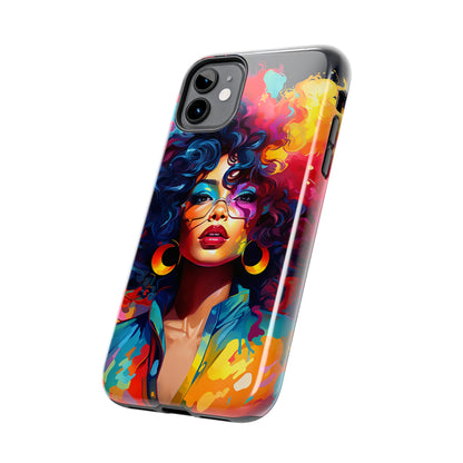 Rainbow Diva Phone Case, iPhone 14, iPhone 13, iPhone12 Phone Case, African American Phone Case, Black Girl Gift, Melanin Phone Case