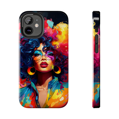 Rainbow Diva Phone Case, iPhone 14, iPhone 13, iPhone12 Phone Case, African American Phone Case, Black Girl Gift, Melanin Phone Case