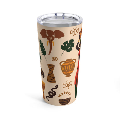 African Jungle African American Tumbler 20oz