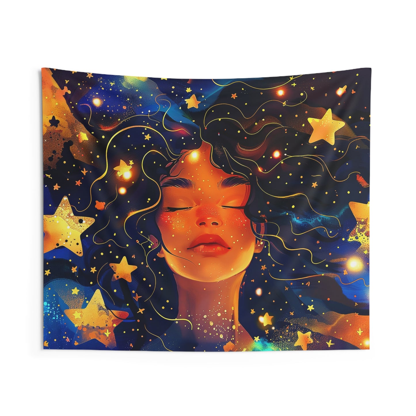 Among the Stars African American Indoor Wall Tapestry