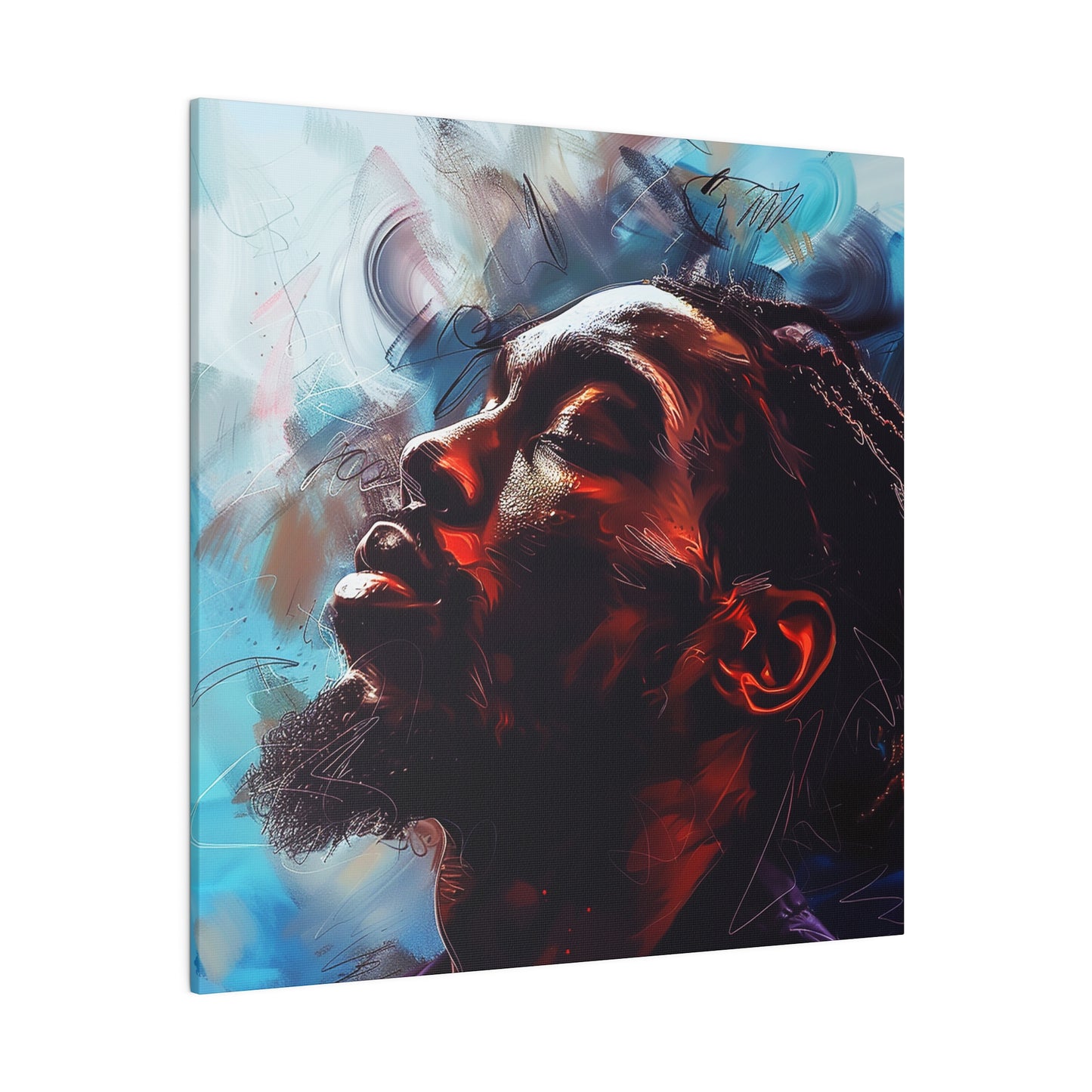 Black Man Abstract African American Canvas Art