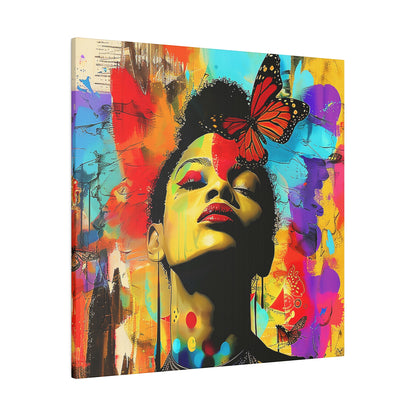 Butterfly Beauty African American Canvas Art