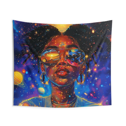 Melanin Planets African American Indoor Wall Tapestry