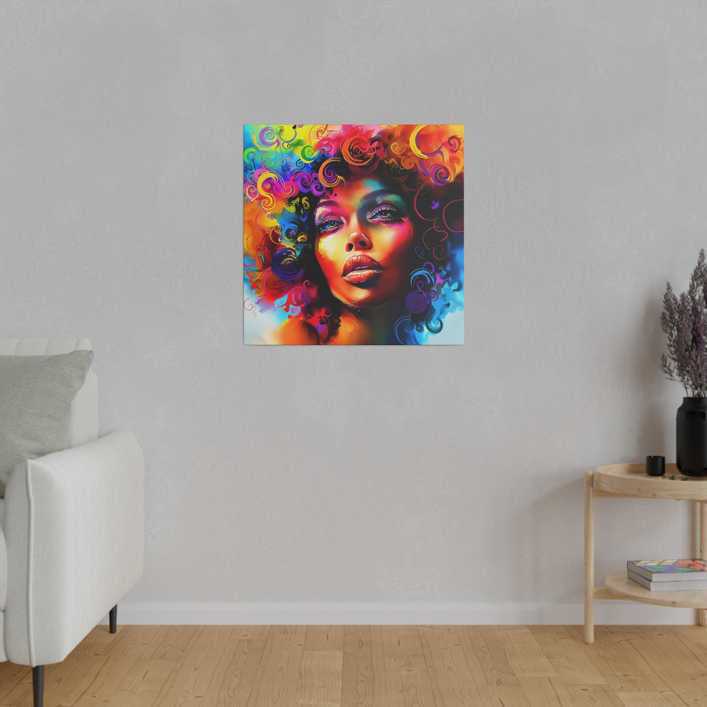 Colorful Beauty African American Canvas Art