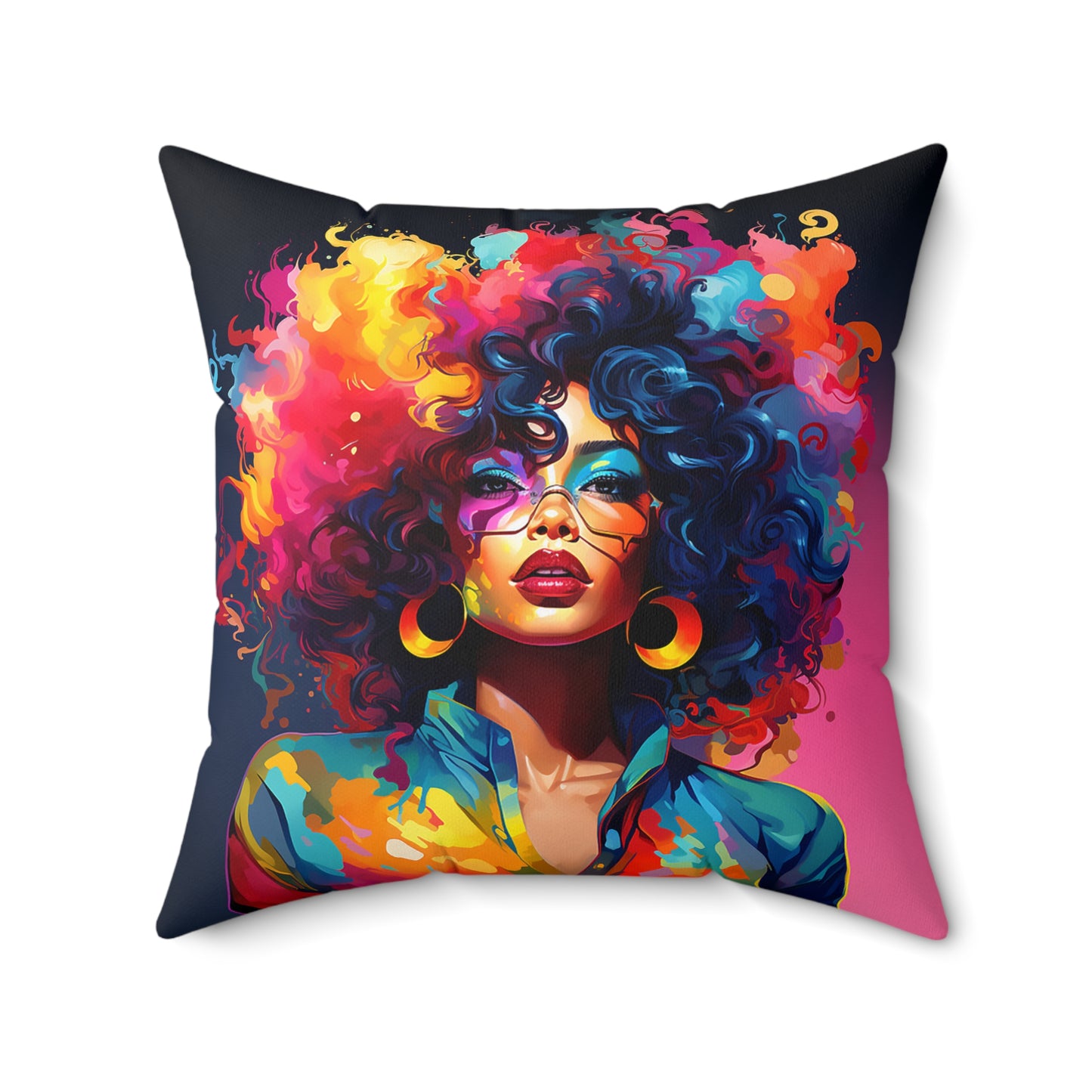 Rainbow Diva African American Pillow