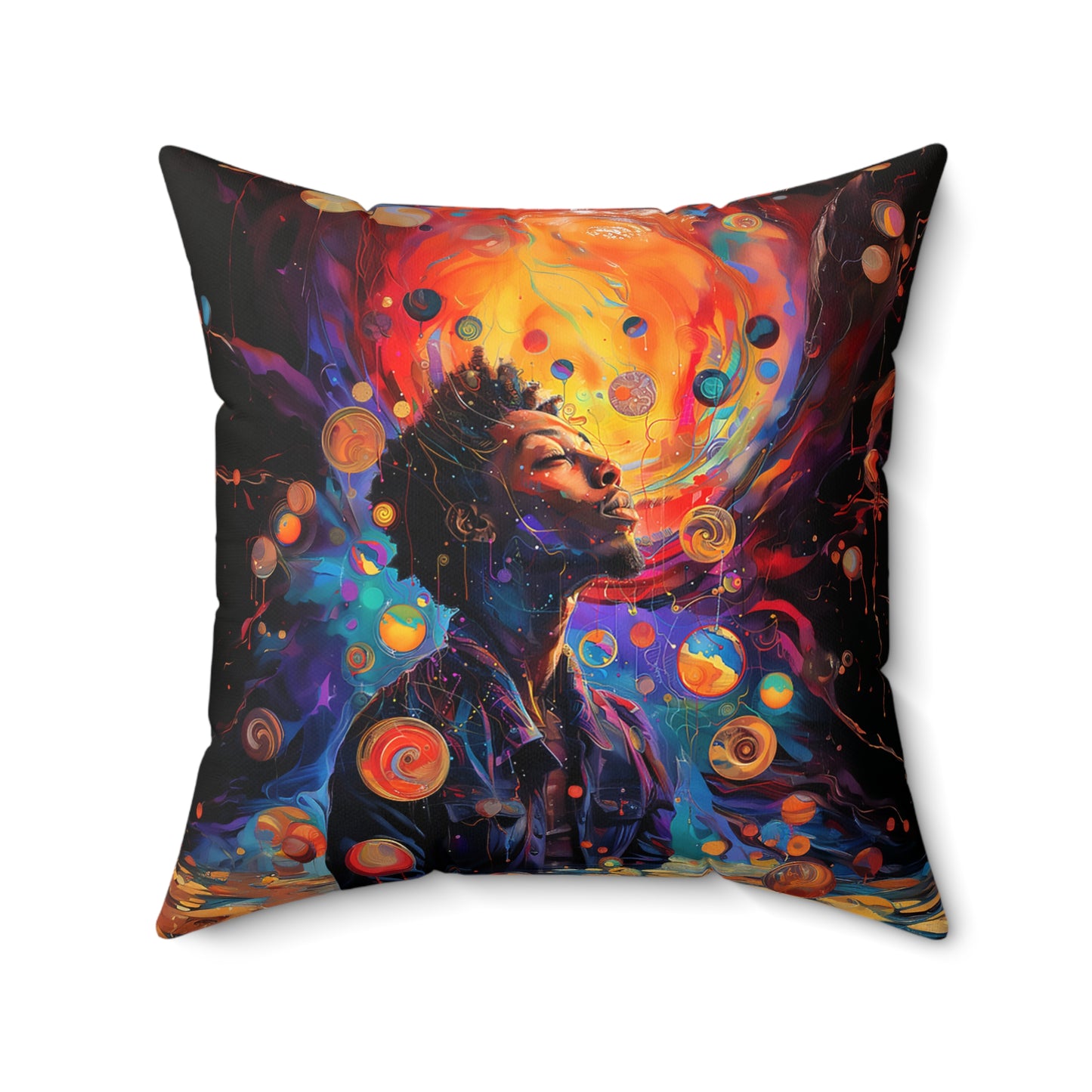 Out Of This World Abstract African American Pillow